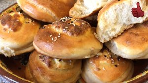 Булочки домашние на закваске с сырной начинкой