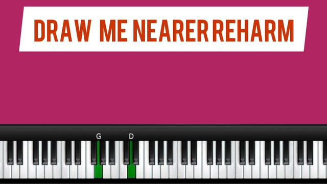 Draw me nearer nearer blessed Lord piano tutorial | reharmonization | Key C, C#, F, F# смотреть онлайн