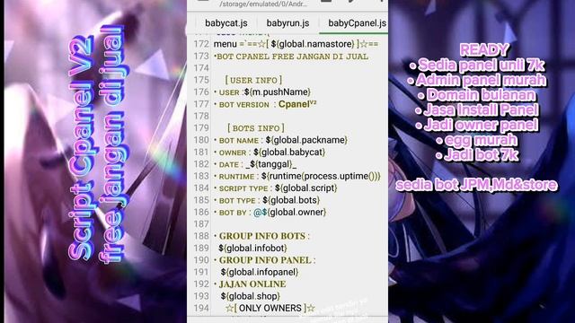 script bot wa creat panel 2023 work смотреть онлайн