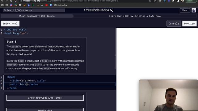 freeCodeCamp - Learn Basic CSS by Building a Cafe Menu (1-10)