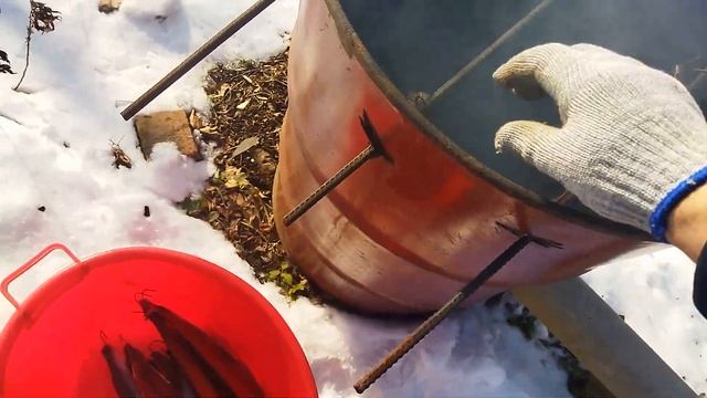 Моя коптилка холодного копчения из бочки