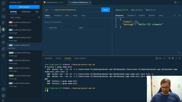 ExpressJS and MongoDB with Docker Only смотреть онлайн