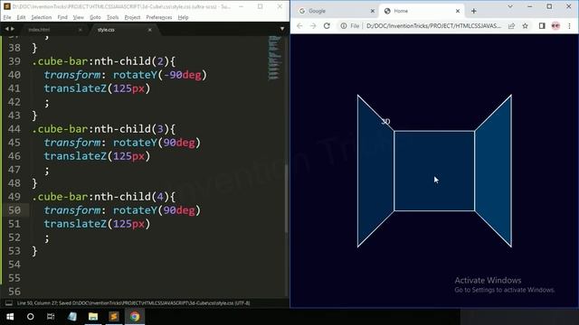 CSS 3D Cube Animation Effect | Create Animated 3D Cube with CSS