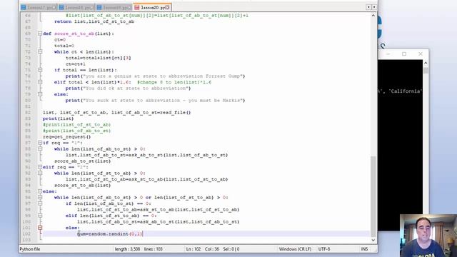 Lesson 20c - Create a Test (Part 3) - Learn Python 3 at a Snail's Pace смотреть онлайн