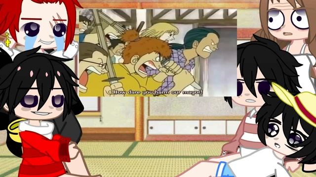 xреакция ВПlсемьи Луффи на него из будущегоlШанксЛуффи из буд.x