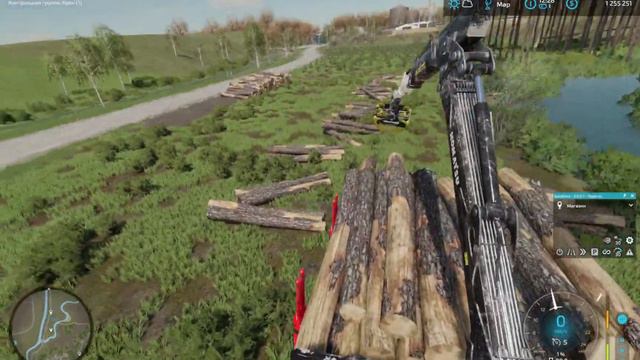 FS22ElmcreekЭпизод21Трелёвка на промсклад сухого леса. Вывозка лесовозом на ЖД станцию
