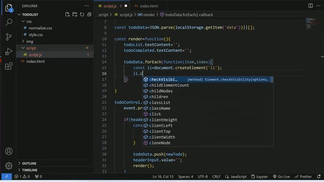 JavaScript 6 ToDoList