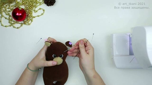 Зимний медвежонок своими руками. МАСТЕР КЛАСС по пошиву|DIY winter bear. Tutorial in tailoring смотреть онлайн
