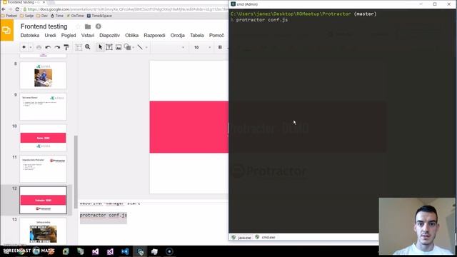 Frontend testing (Angular2)
