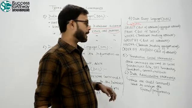 Lec-3 | SQL Commands | Types of SQL Commands with examples