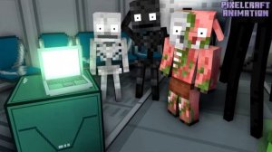 Monster School Become Among Us  - Minecraft Animation