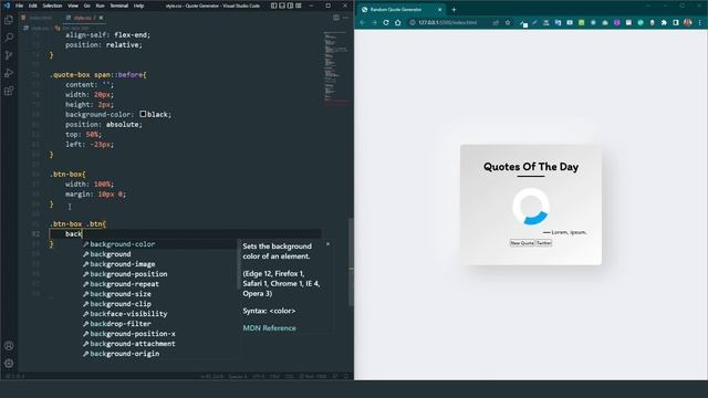 How To Make A Random Quotes Generator With HTML CSS & Javascript