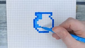 Научись рисовать по клеточкам аквариум с маленькой рыбкой / Рисунки по клеточкам Лайк АРТ