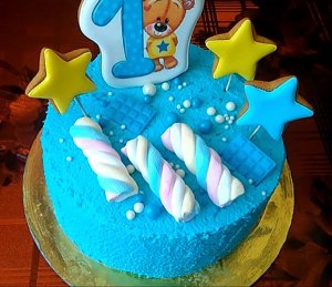 Шоколадный торт 1 годик, для мальчика.mp4