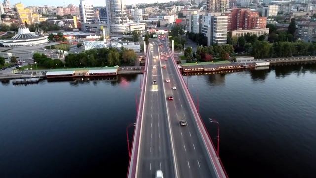 Центральный (Новый) мост в Днепре.  Как выглядит самый длинный мост через р.  Днепр с высоты