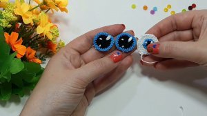 Круглые глазки крючком, авторская идея вязаных глаз для игрушек амигуруми