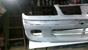 ремонт и покраска переднего бампера ниссан