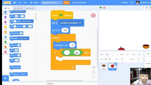 Tutorial Scratch 3.0 : How to Make a Catching Game? | Easy for Beginner