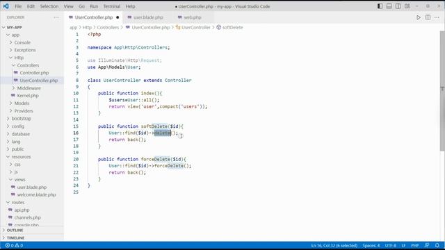 Laravel Soft Deletes - Restore Records, Force Delete, Fetch Deleted Records and Soft Delete смотреть онлайн