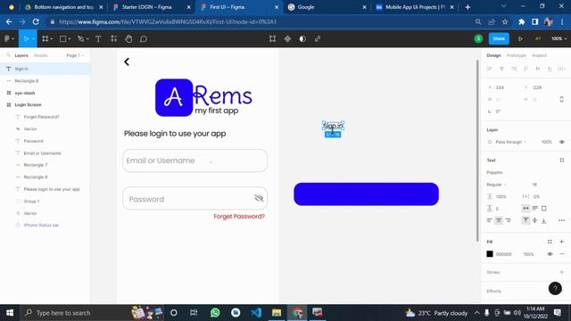 Figma Mobile App UI Design Tutorial (Figma Mobile Design 2023)