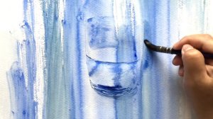 Easy and Simple | Glass of Water with Watercolour