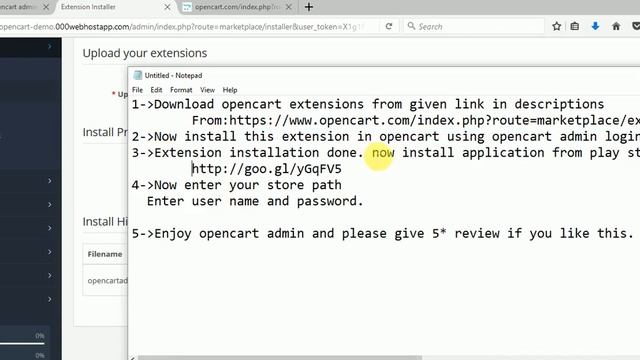 Opencart Admin