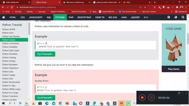 Python Syntax #03 -what is Python Syntax Learn python with pro solution