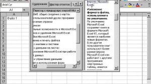 Excel Работа со справочной системой
