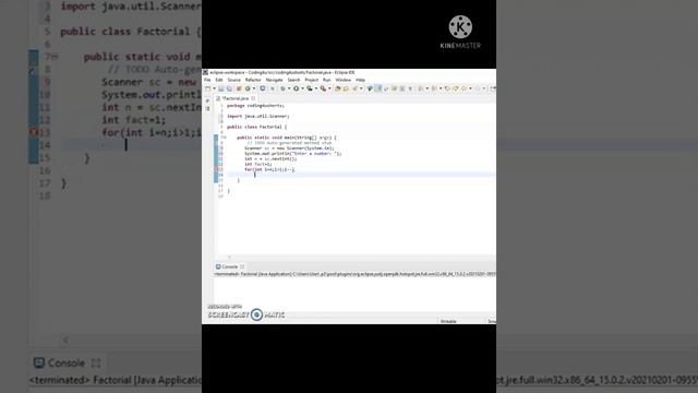 Java program to find Factorial . смотреть онлайн