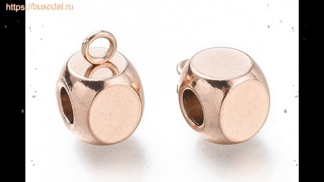 Бейл нержавеющая сталь 9х6х6мм, куб, горизонтальный, розовое золото обзор и описание характеристик смотреть онлайн