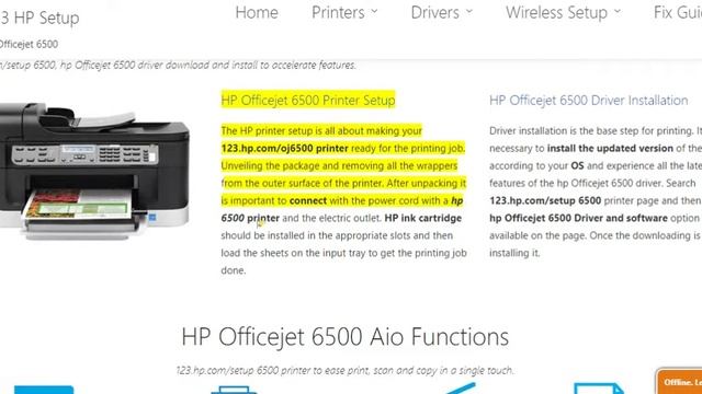 HP Officejet 6500 printer setup | Unbox HP Officejet 6500 printer | Wi-Fi setup