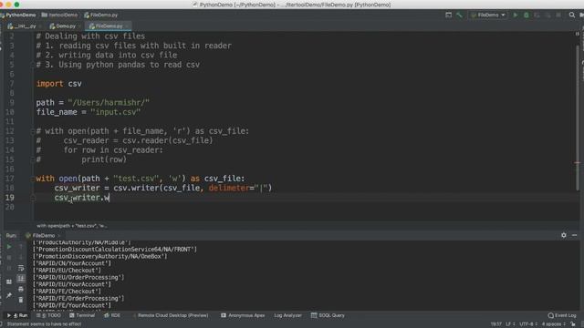 File Handling in Python [ Part 5 ] | Read and Write CSV files in Python