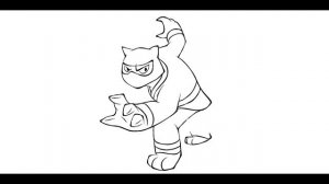 How to Draw pantaro - hero of goo jit zu drawing step by step