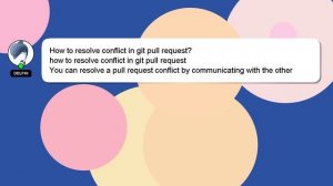 How to resolve conflict in git pull request?