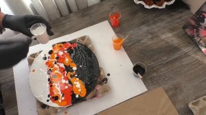 Акриловая заливка. Клей ПВА и художественные акриловые краски.