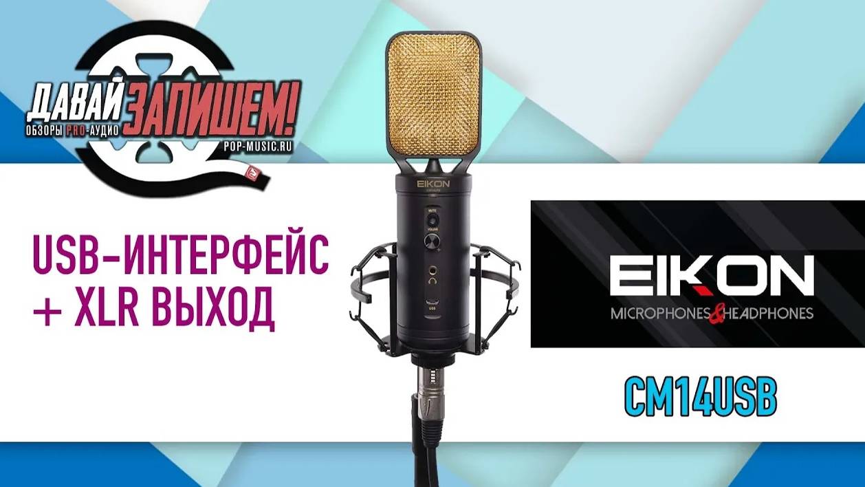 Микрофон PROEL EIKON CM14USB (конденсаторный с USB-интерфейсом и XLR выходом)