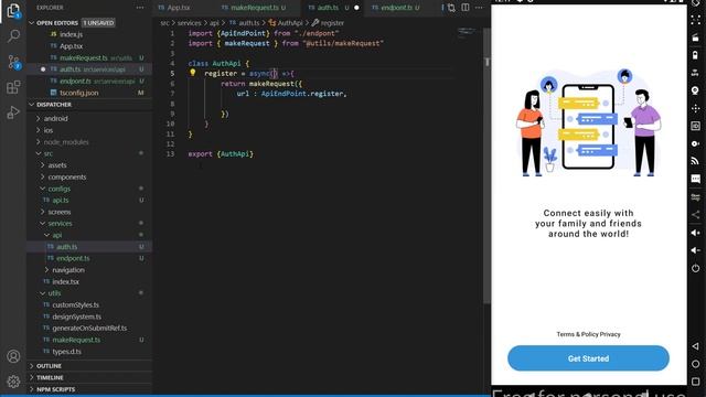 Integrate Rest API & Set up store - Build a chat app using React Native and Laravel from scratch смотреть онлайн