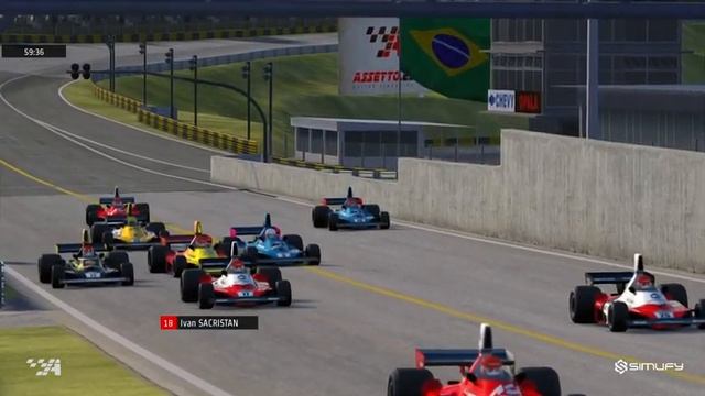 Assetto.es || Ferrari 312T 2022 || Dia 4-6 Interlagos 75 смотреть онлайн