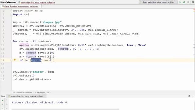 OpenCV Python Tutorial For Beginners 25 - Detect Simple Geometric Shapes using OpenCV in Python