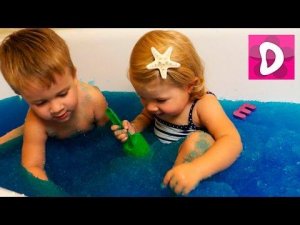 ✿ Желейная Ванная Растим Снег в Ванной Ищем Сюрпризы Squishy Gelli Baff with toys