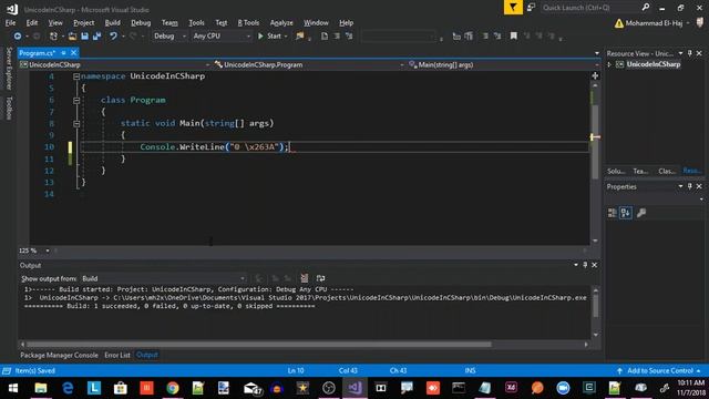 How to print Unicode text on console window using C# смотреть онлайн