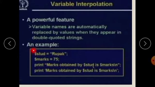 CS209 Strings, Scalar variables, Arrays and Hash array by Manish Dhabhai GPC DUNGARPUR