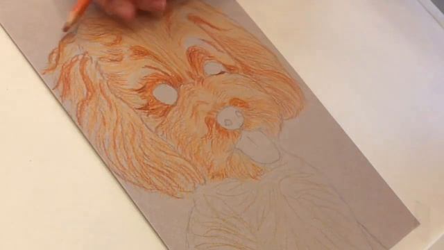 How to draw animals.Draw a dog.Very pretty.For beginners.Color pencil . смотреть онлайн