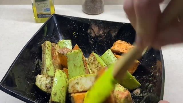 Батат запеченный с Кабачком. Как быстро приготовить батат в духовке.