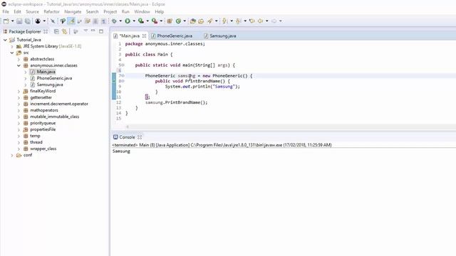 Anonymous Inner Classes in Java
