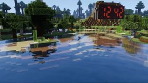 Живые обои с часами в стиле Minecraft