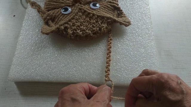 Макраме. Панно на круглой основе ? "Кот". часть 10 смотреть онлайн