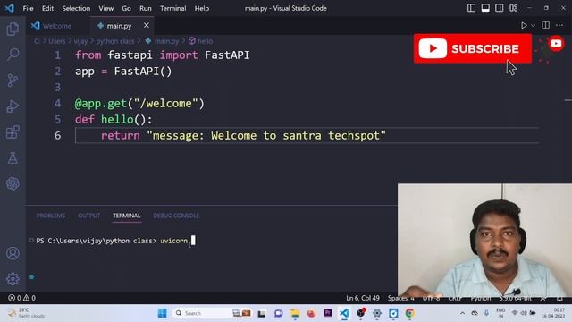 #4 |Creating Your First Program | FastAPI Tutorial in Tamil | Zero to Hero| Santra Techspot смотреть онлайн