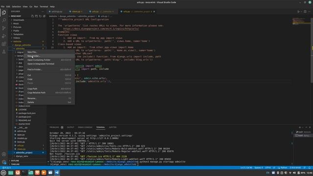 How to add AdminLTE 3 Dashboard to Django 4 2022 #Django4 #AdminLTE3 #Djangotutorials #Linuxmint