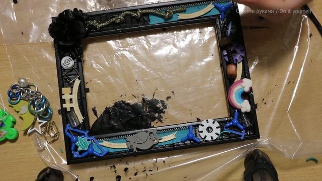 Фоторамка в стиле Микс медиа Арт 3/Подарок другу своими руками/ Photo frame Mix Media Art/ Fotorahm смотреть онлайн